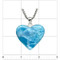 Premier Collection Double-Sided Larimar Heart Pendant - Large (#LMB-216H) - ruler