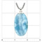 Premier Collection Double-Sided Oval Larimar Pendant - Large (#LMB-226) - ruler