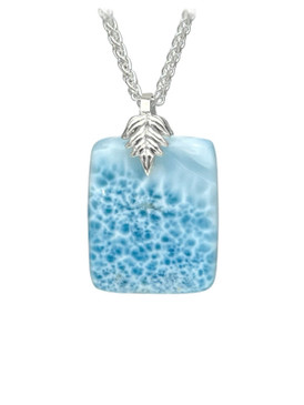 Premier Collection Double-Sided Rectangular Larimar Pendant - Medium (#LMB-167L) - thumbnail