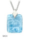 Premier Collection Double-Sided Rectangular Larimar Pendant - Medium (#LMB-167L) - back