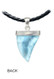 Premier Collection Larimar Shark Necklace (LMB-129S) - back