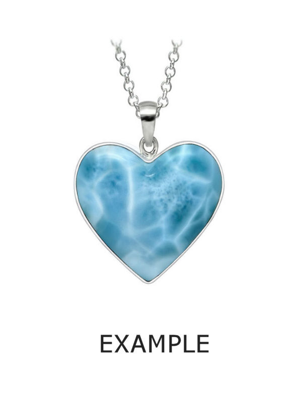 Premier Collection Larimar Heart Pendants - Medium/Large - EXAMPLE