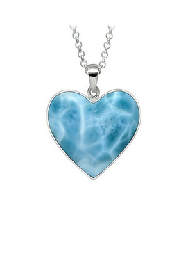 Premier Collection Larimar Heart Pendants - Medium/Large - EXAMPLE