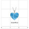 Premier Collection Larimar Heart Pendants - Medium - ruler