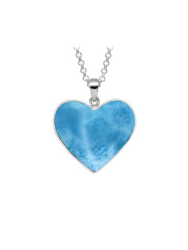 Premier Collection Larimar Heart Pendants - Medium