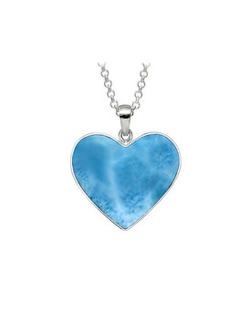 Premier Collection Larimar Heart Pendants - Medium