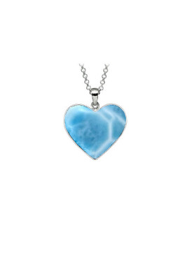 Premier Collection Larimar Heart Pendants - Small 