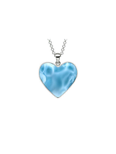 Premier Collection Larimar Heart Pendants - Small 