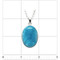 Premier Collection "Volcanic Blue" Larimar Oval Pendant - Medium (LMB-152) - ruler