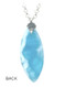 Premier Collection Double-Sided Marquis Larimar Pendant - Large (LMB-214) - back
