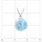 Premier Collection Double-Sided Round Larimar Pendant - Medium (LMB-170) - ruler