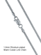 Rhodium-Plated Sterling Silver 1.8mm MIAMI CUBAN Chain