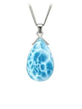 larimarbrace.ymさん5-26-2 Premier Collection Double-Sided Teardrop Larimar Pendant - Medium