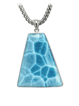 Premier Collection Freeform Larimar Necklace - Large (LMB-558) - ctr