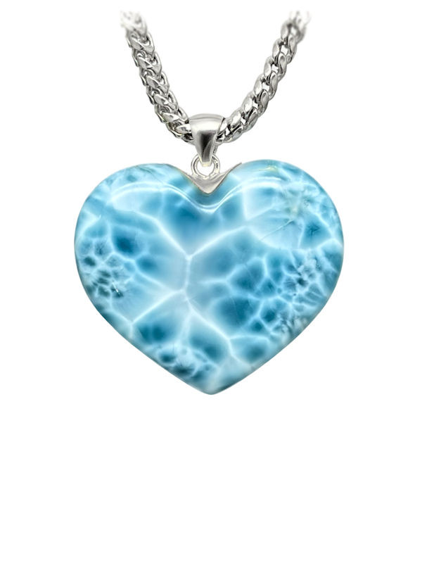 Premier Collection Double-sided Larimar Necklace - Large (LMB-476) - front