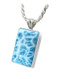Premier Collection Rectangular Freeform Larimar Necklace - Large (LMB-323) - left