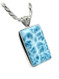 Premier Collection Rectangular Freeform Larimar Necklace - Large (LMB-323) - right