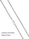 3.8mm Hi-polish Rope Chain
