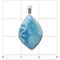 Freeform Marquis Larimar Pendant - Large (LMB-360) - ruler Freeform Marquis Larimar Pendant - Large (LMB-360) - ruler