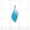 Freeform "Curvy" Marquis Larimar Pendant - Medium (LMB-160) - ruler Freeform "Curvy" Marquis Larimar Pendant - Medium (LMB-160) - ruler