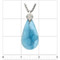 Teardrop Larimar Pendant - Large (LMB-171TD) - ruler
