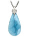 Teardrop Larimar Pendant - Large (LMB-171TD)