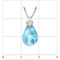 Teardrop Larimar Pendant - Large (LMB-111) - ruler