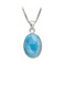 Oval Larimar Pendant - Small (LMB-090) Oval Larimar Pendant - Small (LMB-090)