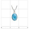 Oval Larimar Pendant - Small (LMB-090) - ruler Oval Larimar Pendant - Small (LMB-090) - ruler