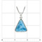 Triangular Larimar Pendant - Medium (LMB-141T) - ruler Triangular Larimar Pendant - Medium (LMB-141T) - ruler
