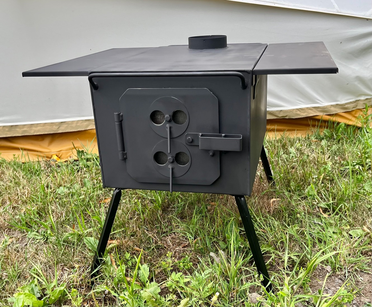 Four Dog DX Steel Tent Stove--A great camp stove for cooking