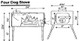 Sketch of dimensions for 5 Dog DX Steel Camp Stove