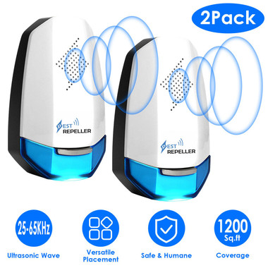 2 Pack Ultrasonic Pest Repeller