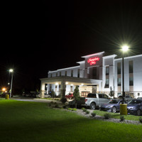 Hampton Inn Hotel with LED Lighting and Light Poles from Light Poles Plus.