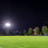 350w LED Sports light fixtures mounted on 50' steel light poles for the soccer field application