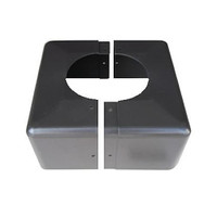 Square Injection Molded Plastic Base Cover for Round Light Poles