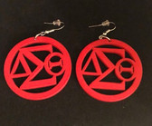 DST Red Wood Earrings