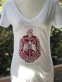 DST Red Crest On White T-Shirt