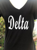 Delta on Black T-Shirt