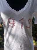 White DST 1913  Rhinestone Shirt