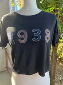 Jack & Jill 1938 In Rhinestones on Cropped T-Shirt