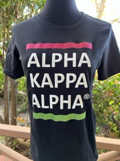 Alpha Kappa Alpha Glitter T Shirt A Greek Boutique Store