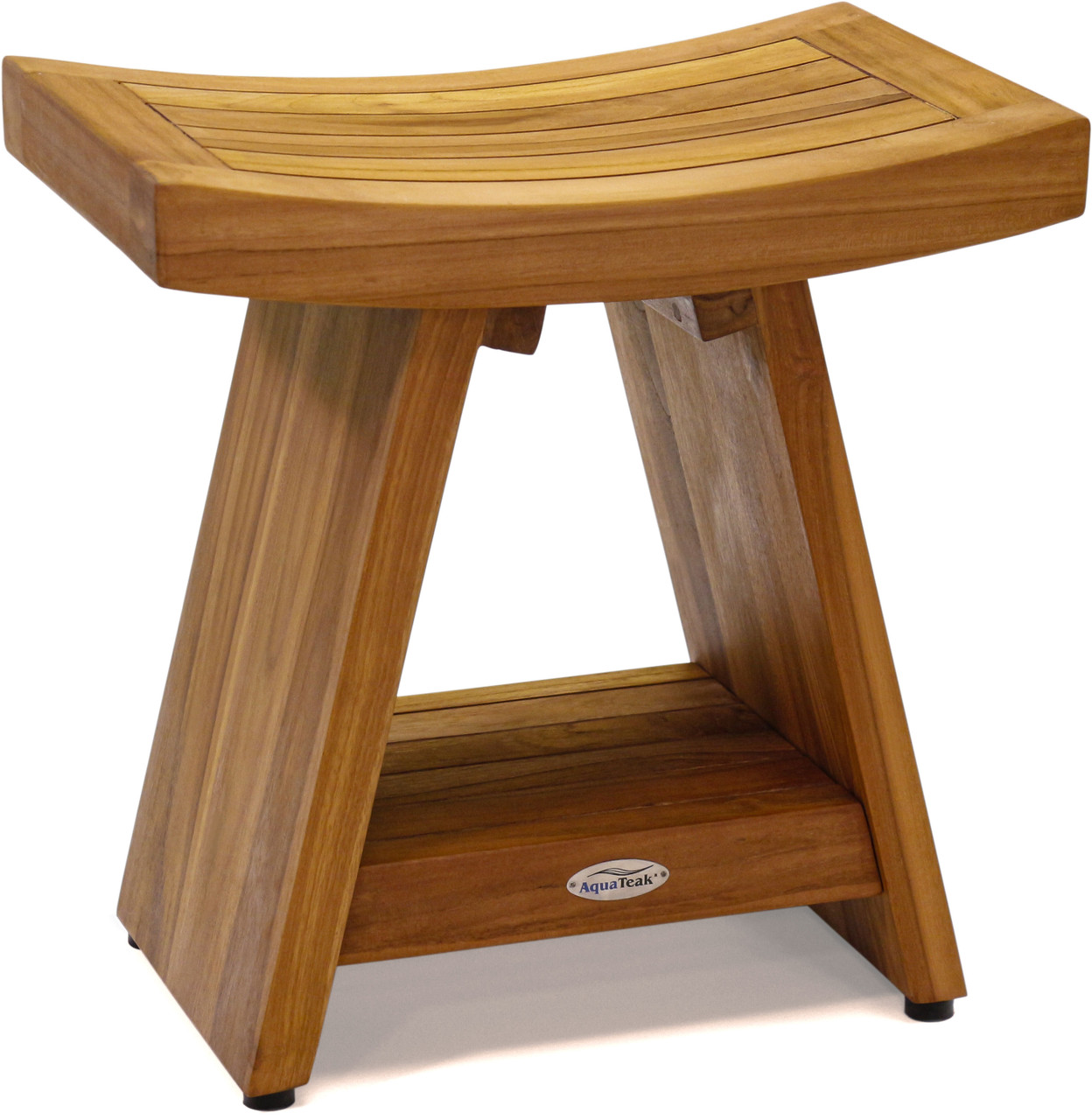 18 Asia Teak Shower Bench With Shelf Modern Teak Seating I