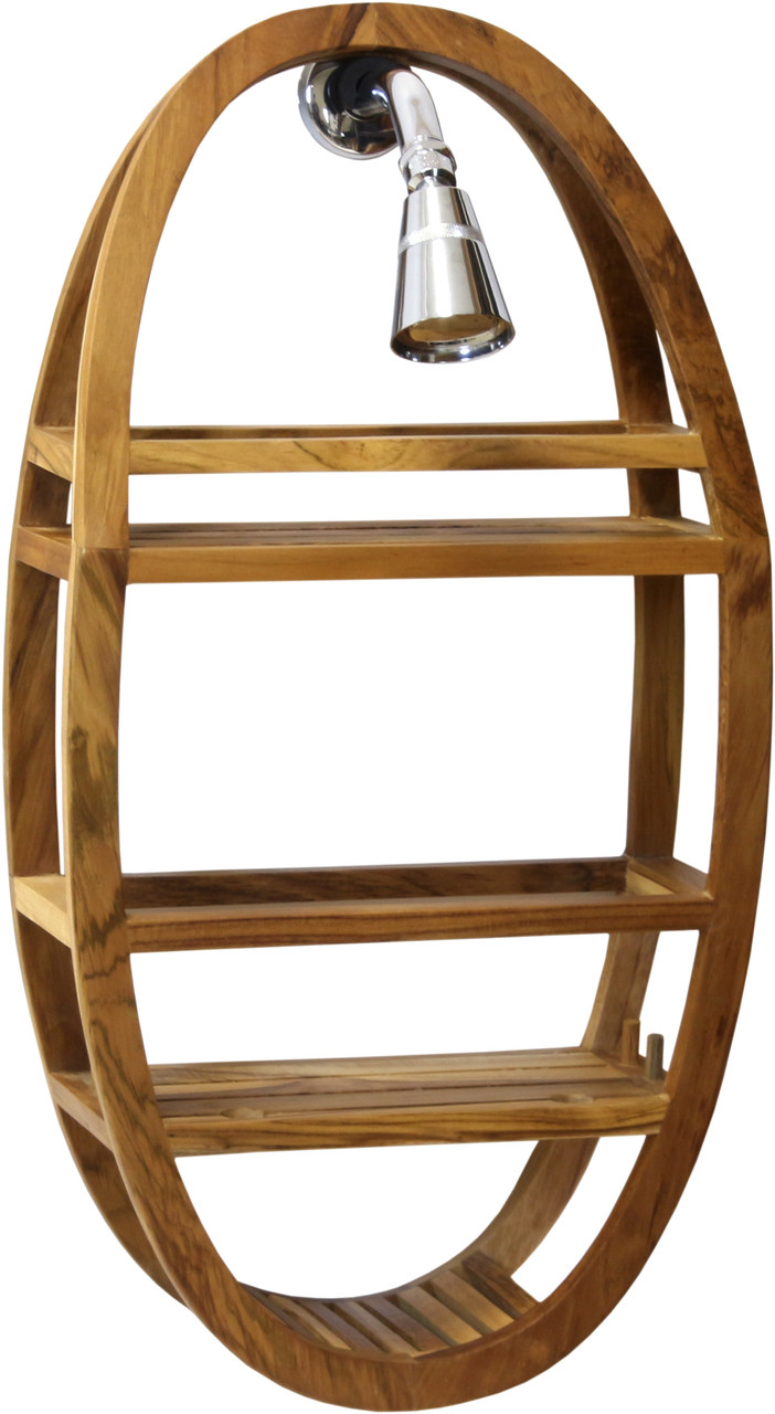 Patented Moa™ Shield Teak Shower Organizer