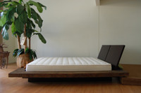 Coconut mattress on platform bed. Bed is not included.