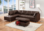 #80507 Contemporary Sectional with Storage Ottoman