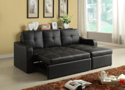 #80456 Contemporary Sectional with Storage Chaise & Bed