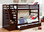 Cosmo in Java/Espresso(75) with Staircase Twin/Twin Bunkbed with Trundle (13/13 slats)