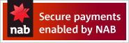 All Credit Card payments are secured and encrypted using SSL Technology hosted by NAB Banking