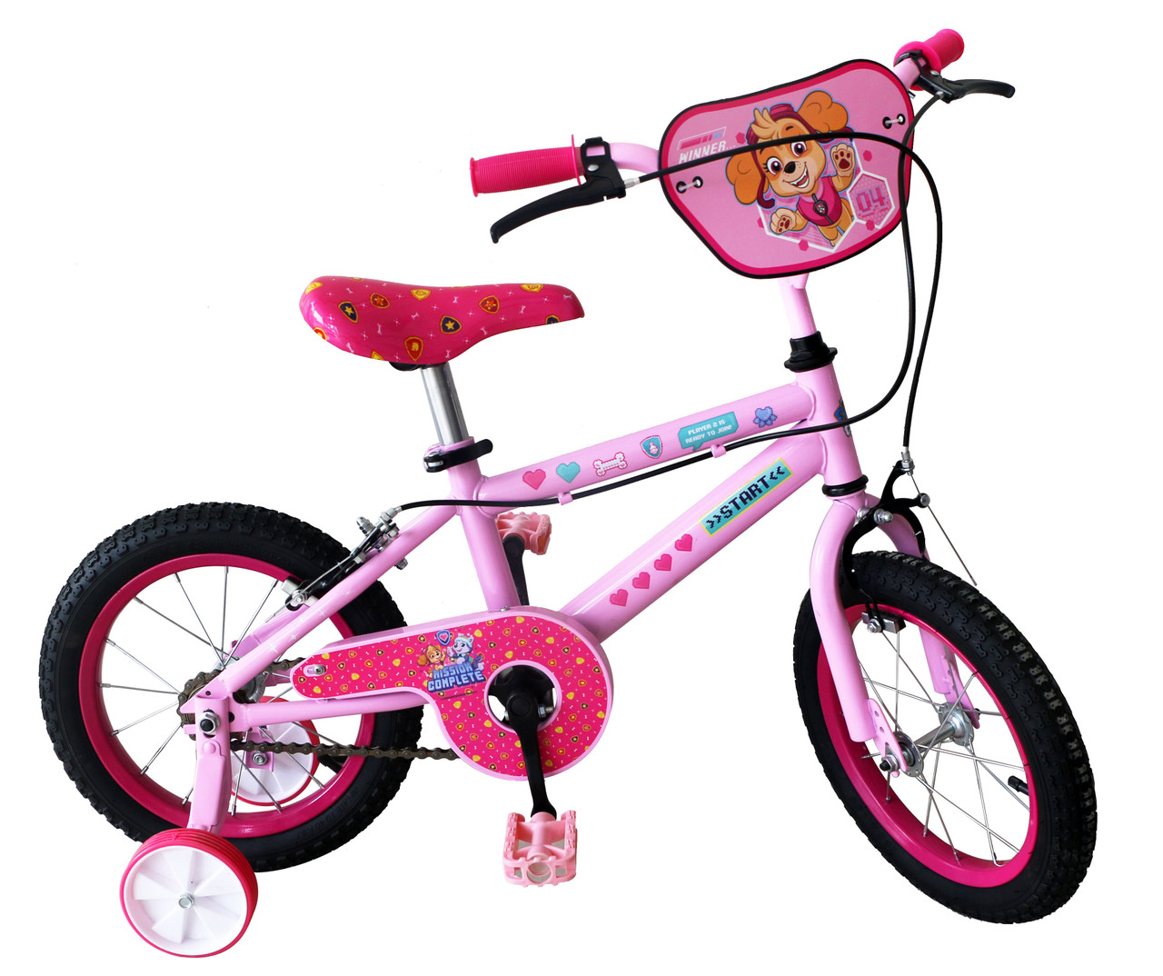 pink paw patrol bike